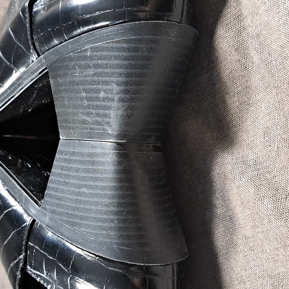 Zara Black Faux Leather Western Style Open Ankle Pointed Toe Boots VG EU 39 US 8 - Picture 12 of 16